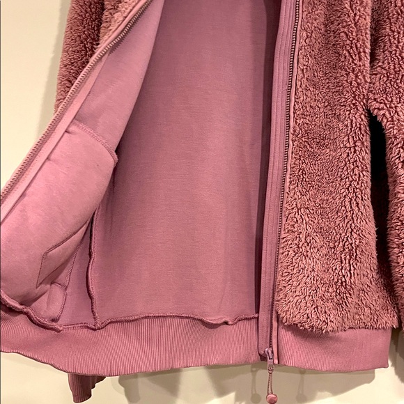 ATHLETA Girls 16 XXL So Snug Sherpa Jacket Teddy Cozy Hooded Full Zip Purple - Picture 5 of 7